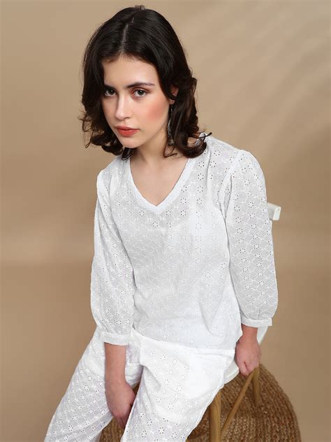 Co-ord Set (Top & Palazzo) - White – De Moza