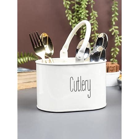 KITOME Plastic Self Draining Tableware Storage Box - Spoon, Knife, Fork ...