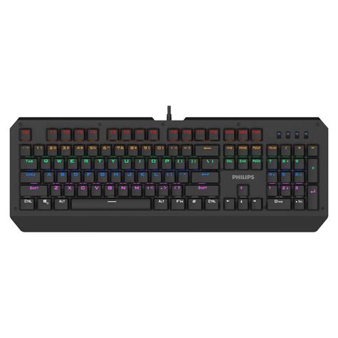 Philips USB Mechanical Gaming Keyboard — RGB Ambiglow, High-Performance ...