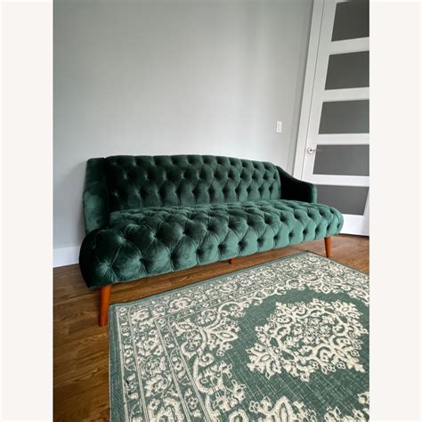 Wayfair Green Velvet Sofa - AptDeco