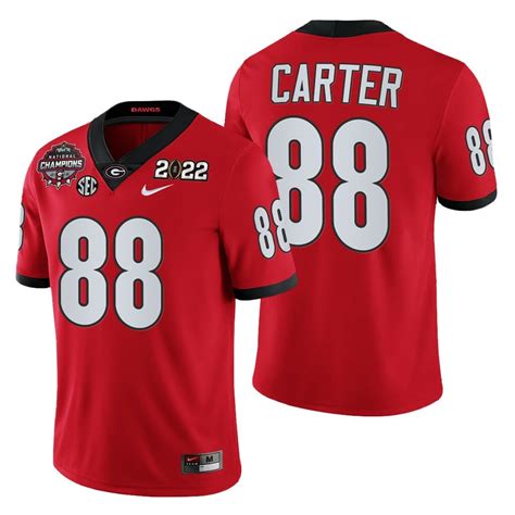 Georgia Bulldogs #88 Jalen Carter 2021-22 CFP National Champions Jersey ...