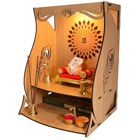 11 Strokes Divya Pooja mandir for Home Temple for Home Office Foldable ...