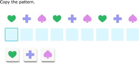 IXL - Introduction to patterns (Class I maths practice)