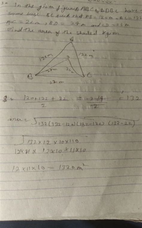 30. In the given figure, ABC and DBC have the same base BC such that AB ...