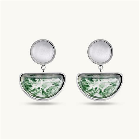 Half-Moon Silver Earrings – PALMONAS