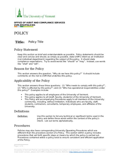 Image result for Policy Examples