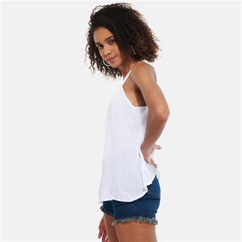White Gather Neck A-Line Top – I Z F