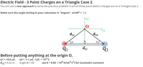 Image result for Electric Field Triangle Problem