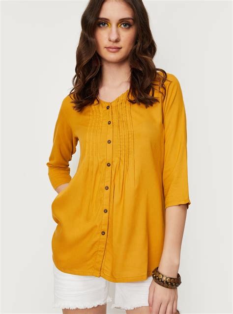 Buy Women Pintuck V-neck Top Online at just Rs. 499.0 - 1000011552496 ...