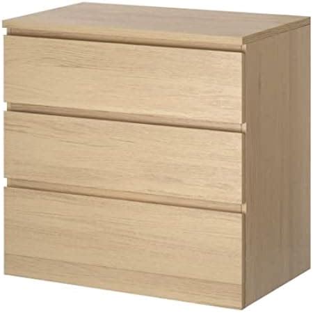 Ikea Lote Polypropylene Plastic Chest of 3 Drawers (White, 55x62 Cm, 21 ...