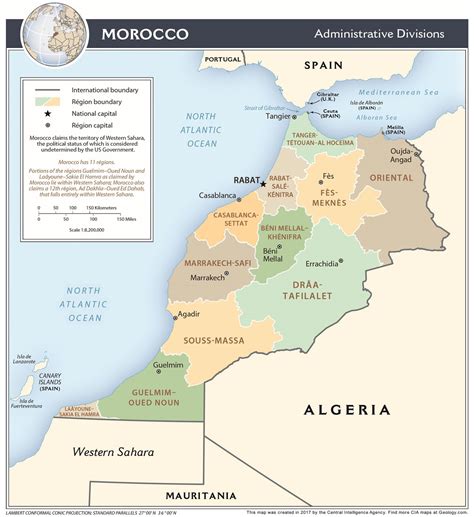 Morocco Map and Satellite Image