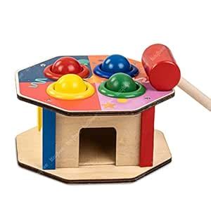 Buy Baybee Wooden Hammer Ball Knock Pounding Bench with Box Case Kids ...