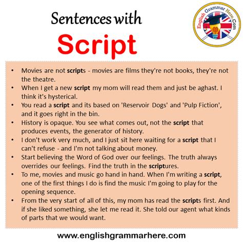 Image result for Script Sentence