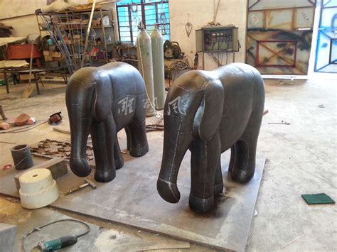 不锈钢动物雕塑-大象
