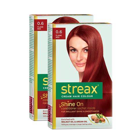 Streax Permanent Hair Colour, 100% Grey coverage, Infused with Argan ...