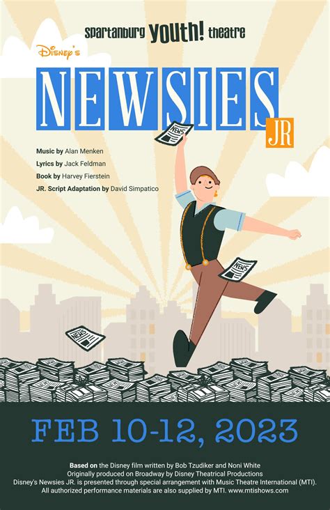 DISNEY'S NEWSIES JR. | Spartanburg Youth Theatre :: Chapman Cultural Center