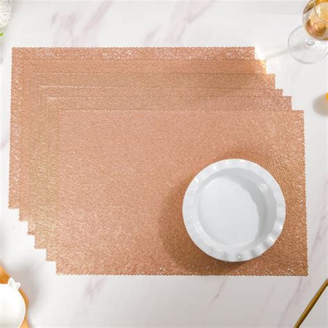 Mesh Table Mats Bronze Set Of 6 17x11 Inch Online - Premium Table Mat ...