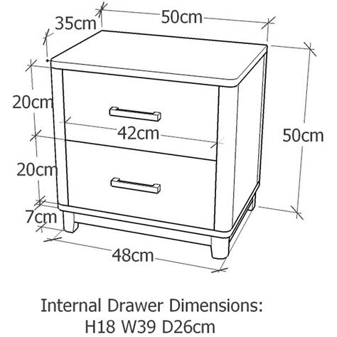 Grotti 2 Drawer Bedside Table | Bedside table design, Bedside table ...