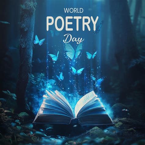 Dynamic poetry day social media design template | Premium AI-generated PSD