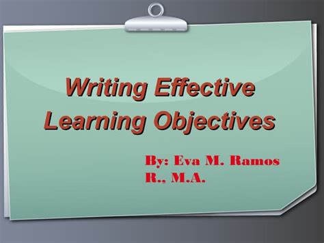 Image result for Objectives Writing Style Examples