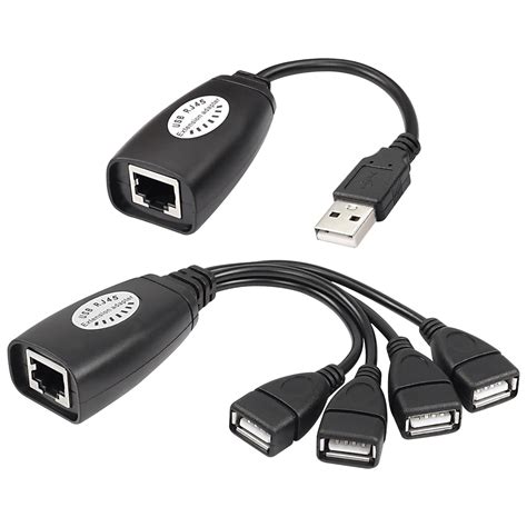 XMSJSIY USB Extender Over Ethernet USB 2.0 to RJ45 LAN Splitter Cable ...