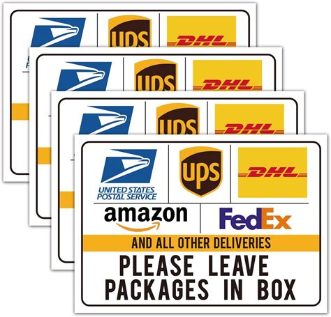 Amazon.com: 4 Package Delivery Sign for Outdoor, Delivery Instructions ...