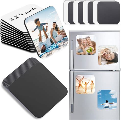 Sublimation Blanks Magnet 3x3 inch, Home Kitchen Blanks Refrigerator ...
