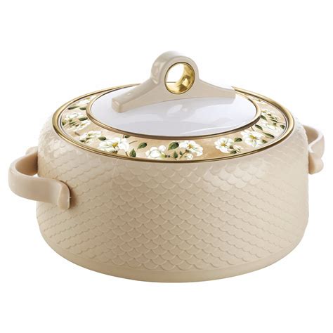 Nayasa Stainless Steel Coral Casserole, 1500 ML, Cream : Amazon.in ...