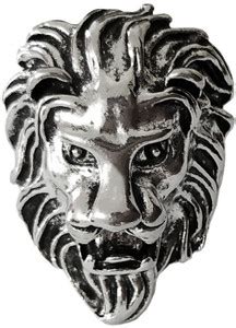 Anmol Silver Lion Head Ring For Men & Women Stainless Steel Silver ...