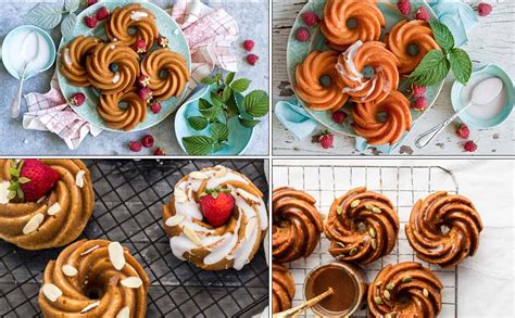 BAKEMO Silicone 8-Cavity Spiral Donut Mould | Food Grade Non-Stick ...