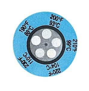 Cole-Parmer Irreversible 5-Point Round Temperature Label, 450-500F/232 ...