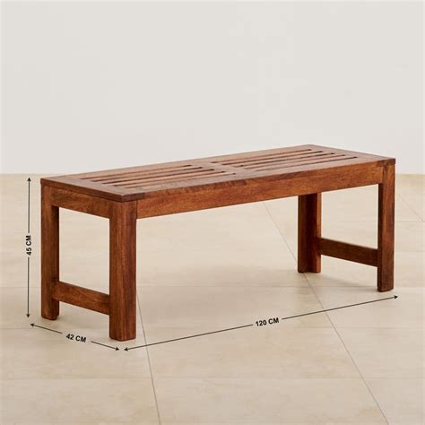 Buy Romero Mango Wood Outdoor Bench - Brown from Home Centre at just ...