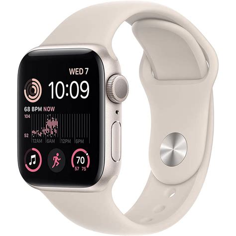 Apple Watch Series SE 2 (2022) GPS 40 mm - Aluminium Starlight - Sport ...