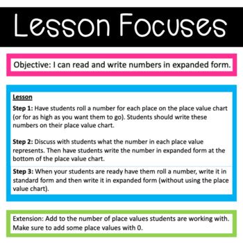 Image result for Expanded Form Lesson Plan