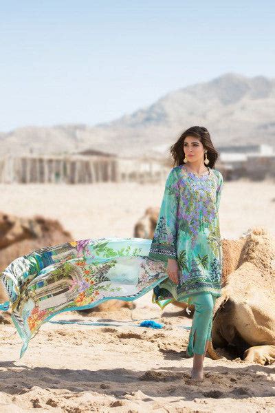 Crimson Luxury Lawn by Saira Shakira – Floral Relics – Jade – Pakistani ...