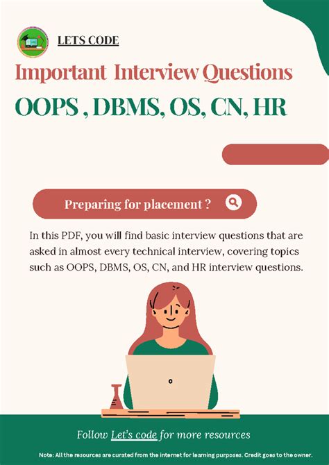 Interview questions OOPS , DBMS , OS , CN & HR - Important Interview ...