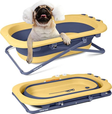 Amazon.com: BEBEROAD PETS Pet Bathtub Collapsible Pet Bath Tub Height ...