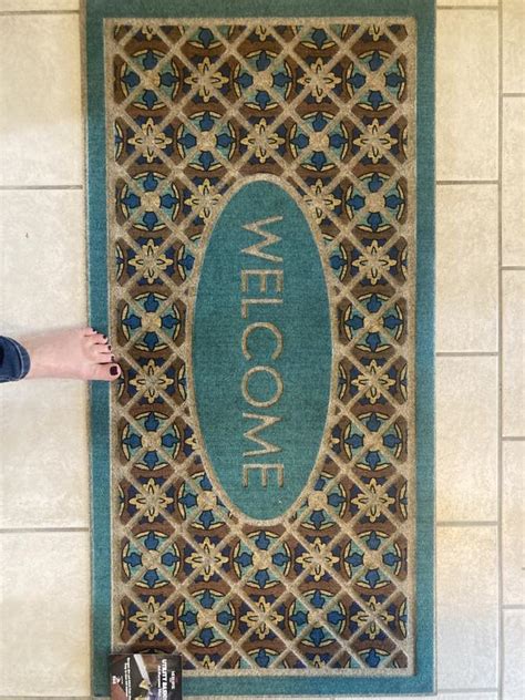 Mohawk Home 2-ft x 4-ft Blue Outdoor Decorative Door Mat in the Mats ...