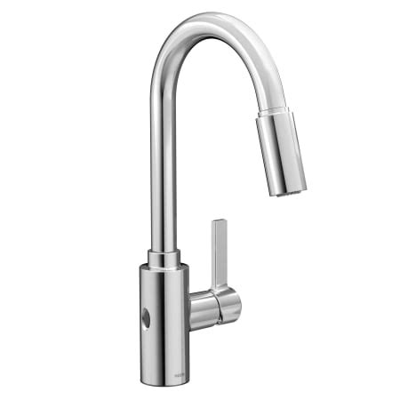 Moen 7882EWC Genta LX 1.5 GPM Single Hole Pull Down Kitchen Faucet with ...
