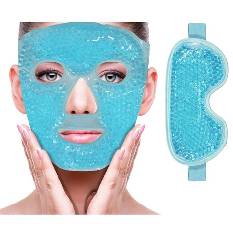 Ice Face Mask Ice Eye Mask, Gel Face Mask Hot Cold Compress Therapy ...