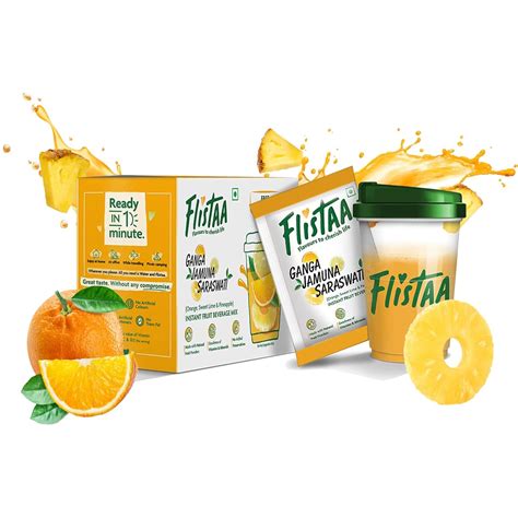FLISTAA Ganga Jamuna Saraswati Orange, Pineapple And Mosambi Instant ...