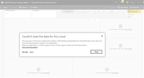 Solved: Premium capacity metrics app - errors - Microsoft Fabric Community