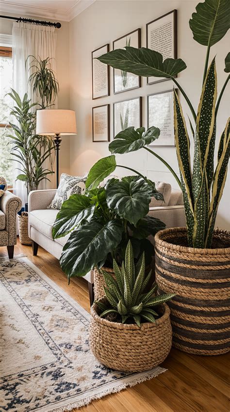 Cozy Plant-Filled Living Room: Ideas for Decorating with House Plants ...