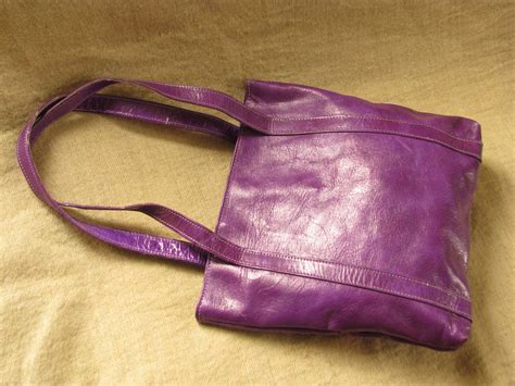 Purple Genuine Leather Shopping Bag - Missy Simple Africa | Gundara