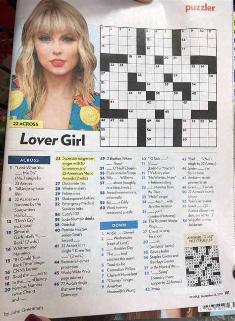 People Magazine Crossword Puzzles Printable - Printable Calendars AT A ...
