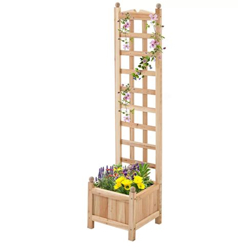 Try a planter box with trellis to increase backyard privacy