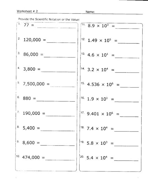 Fun Scientific Notation Practice