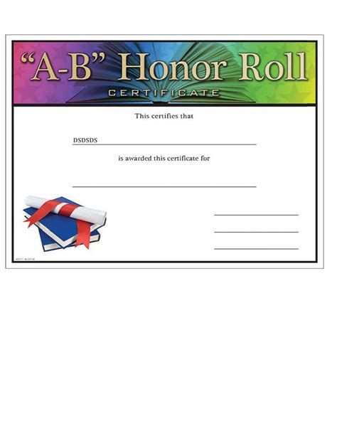Free Printable Honor Roll Certificate Templates [Word, Excel, PDF] Sample