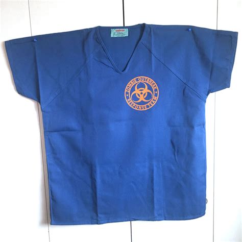 Bob Barker Blue Prison Jail Shirt Zombie Cleanup Detail Heavy Duty! Ch ...