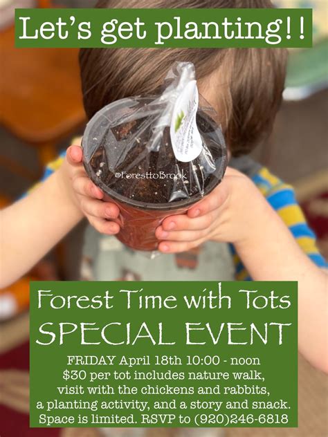 Forest Time with Tots Special Event - Lets Get Planting!!, Forest to ...